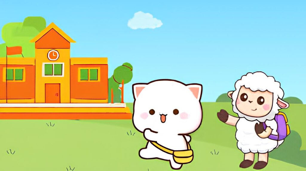 mèo con lười học